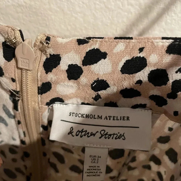 Stockholm Atelier cheetah print dress size 2 - Picture 4 of 6